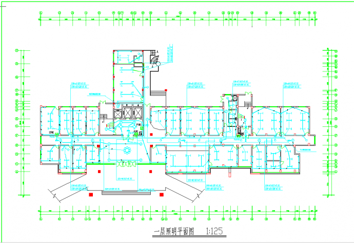 某地医院住院楼电气施工图CAD图纸_图1