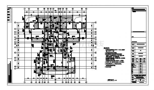 高层框架剪力墙住宅A5号结构施工图-图二