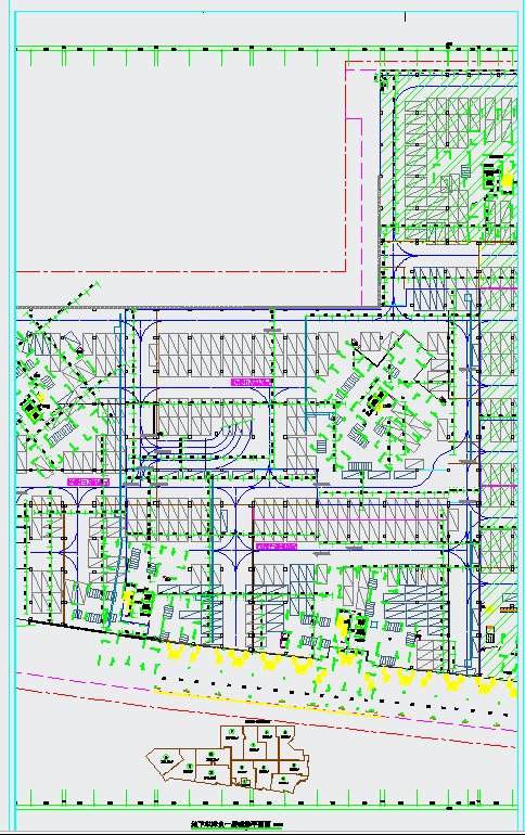 某地框架剪力墙结构办公楼5号楼给排水CAD图纸-图二