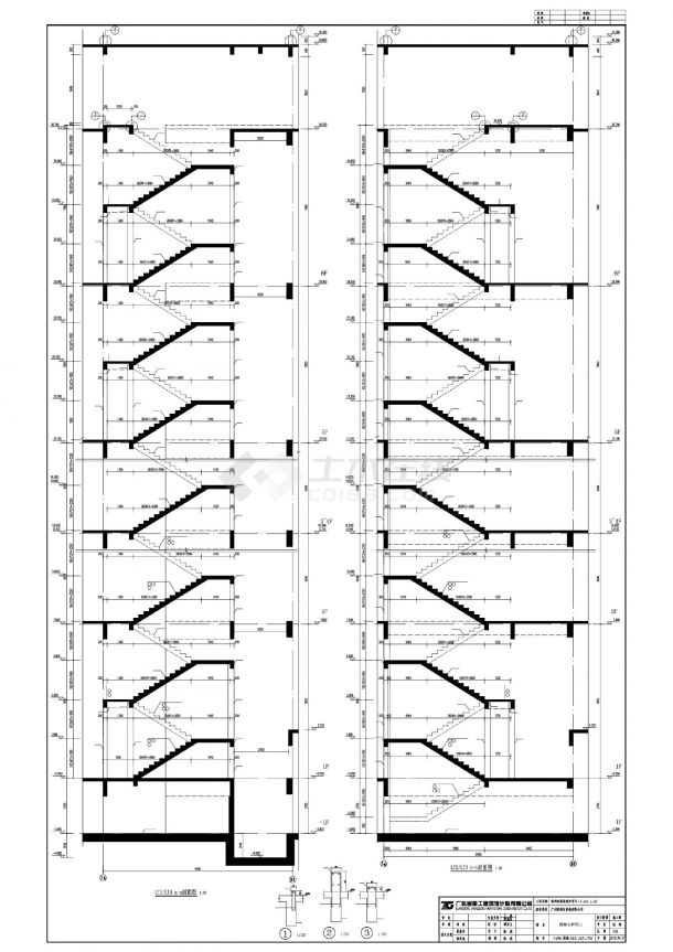 保利电商港南沙项目，E03楼梯大样CAD图-图二