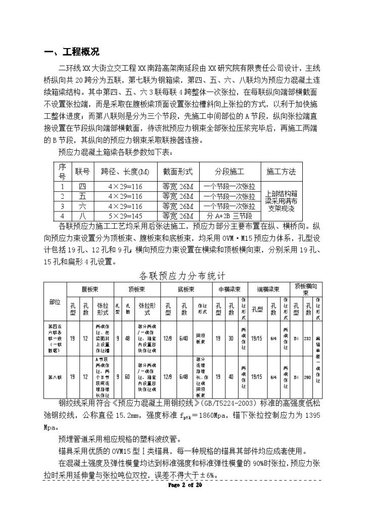 武汉市政立交预应力张拉及压浆施工方案-图二
