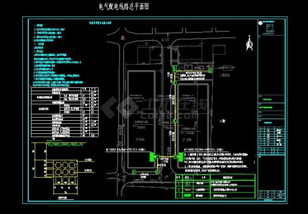 厂区-电气总平面图CAD图纸-图一