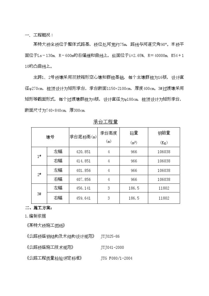 某特大桥主墩及过渡墩承台施工方案-图二