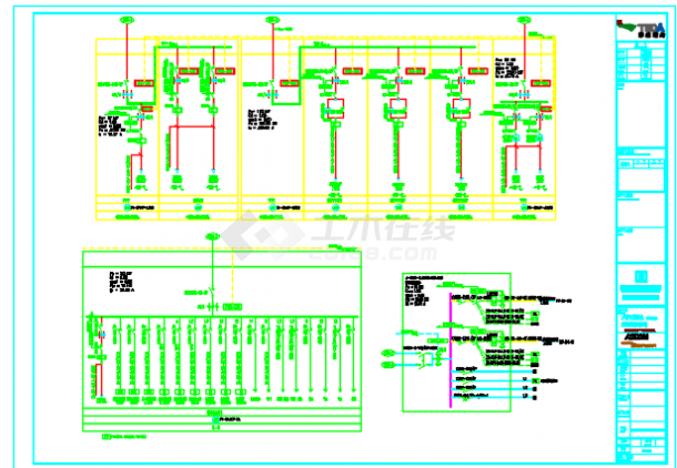 天津某综合商业广场电气地下室设备用房系统图-图二
