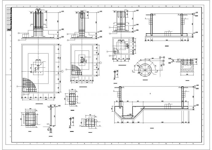 某地皮带钢平台节点构造详图CAD图纸_图1