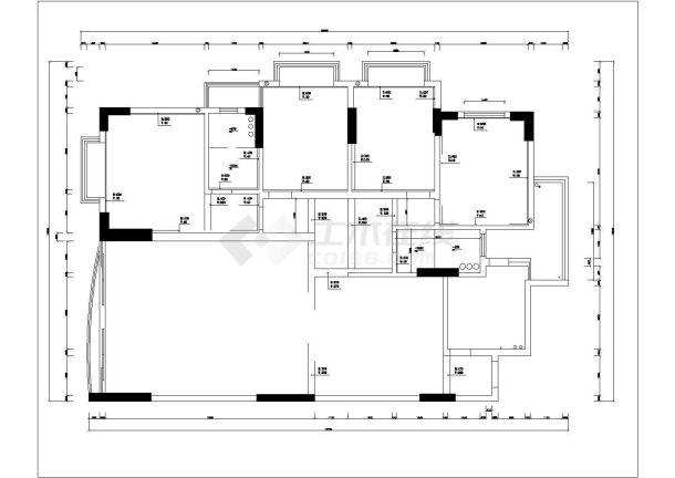 某三室两厅户型私人住宅豪华装修设计cad全套施工图（标注详细）-图一