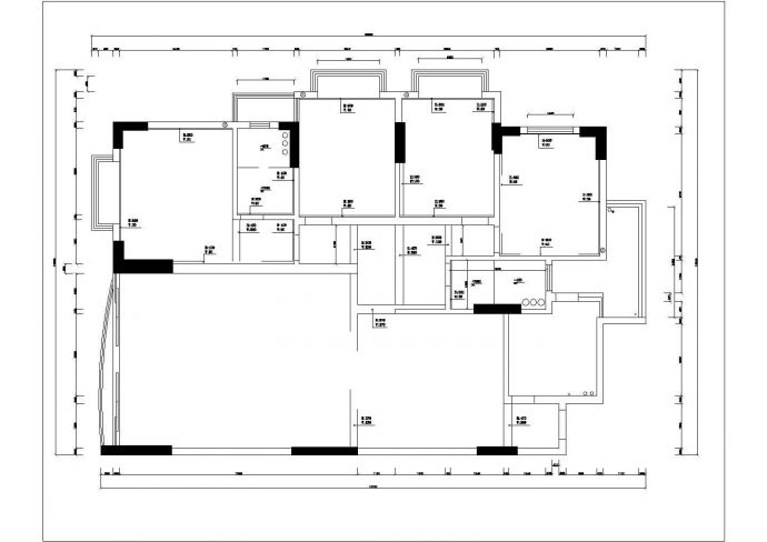 某三室两厅户型私人住宅豪华装修设计cad全套施工图（标注详细）_图1