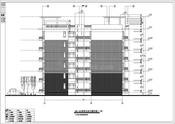 某六层框架结构住宅楼设计cad全套建筑施工图（含2栋设计）-图一