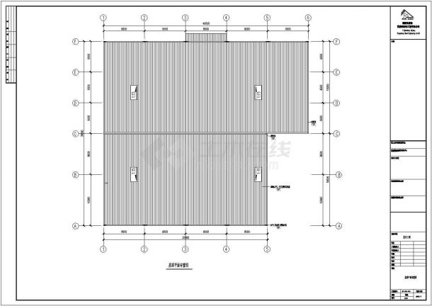 某单层轻钢结构工业厂房设计cad全套结施图（标注详细）-图一
