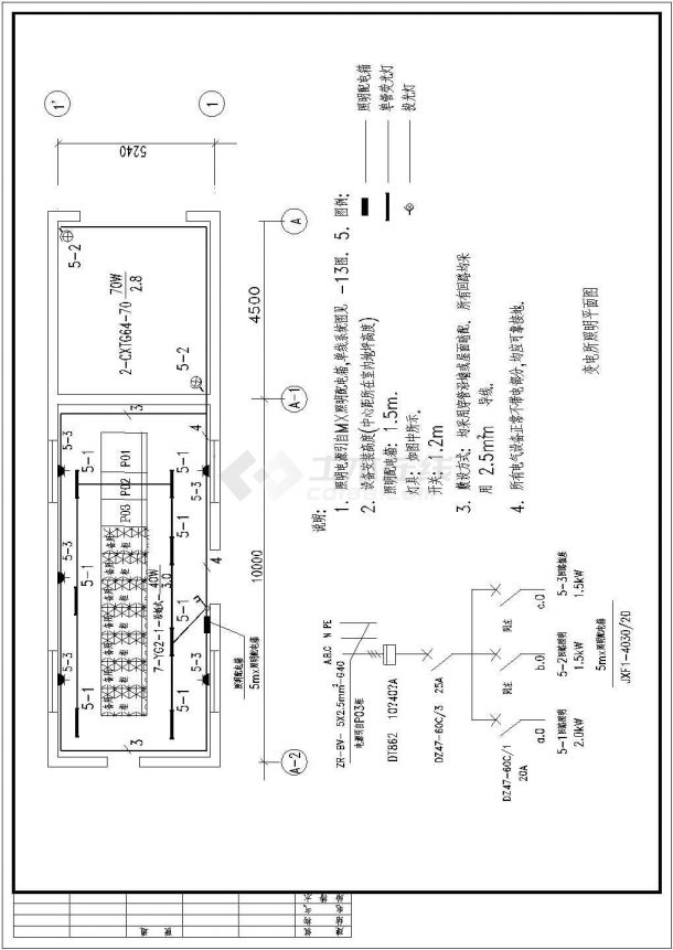 某机械修理厂房配电设计cad全套电气施工图（含设计说明）-图一
