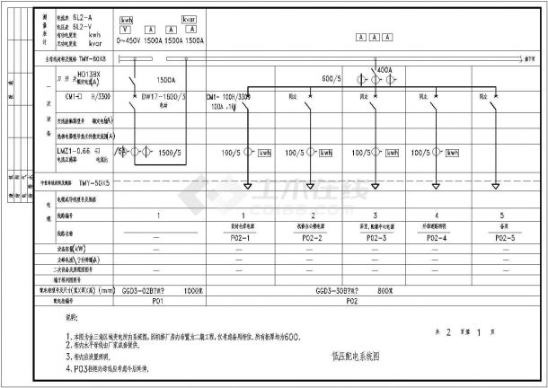 某机械修理厂房配电设计cad全套电气施工图（含设计说明）-图二