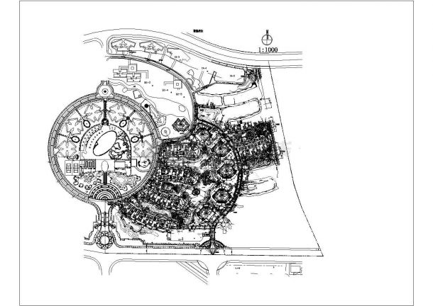 某著名风景区湖区规划设计cad总平面施工图纸（甲级院设计）-图一