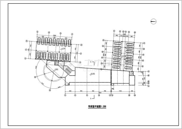 某多层框架结构酒店设计cad建筑方案图（标注详细）-图二