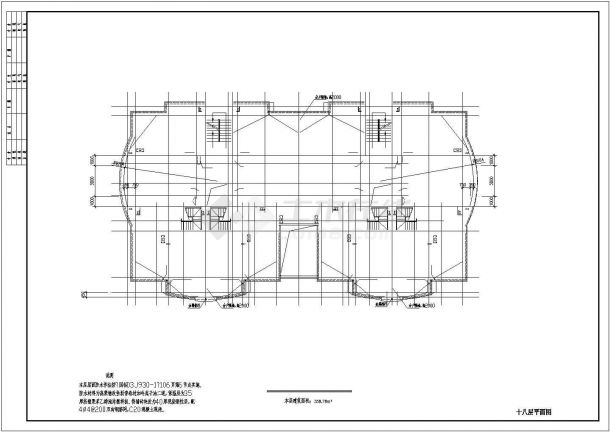 某框剪结构高层住宅楼设计CAD全套建筑施工图（标注详细）-图二