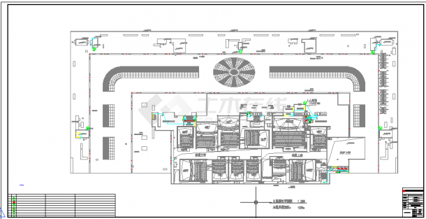某地区大型商业综合体智能化F4层-屋顶弱电施工CAD图纸-图一