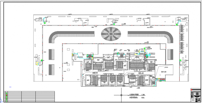 某地区大型商业综合体智能化F4层-屋顶弱电施工CAD图纸_图1