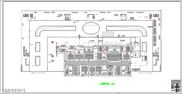 某地区大型商业综合体智能化F4层-屋顶弱电施工CAD图纸-图二