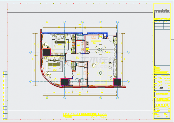 浙江现代风公寓样板间全套施工图CAD-图一