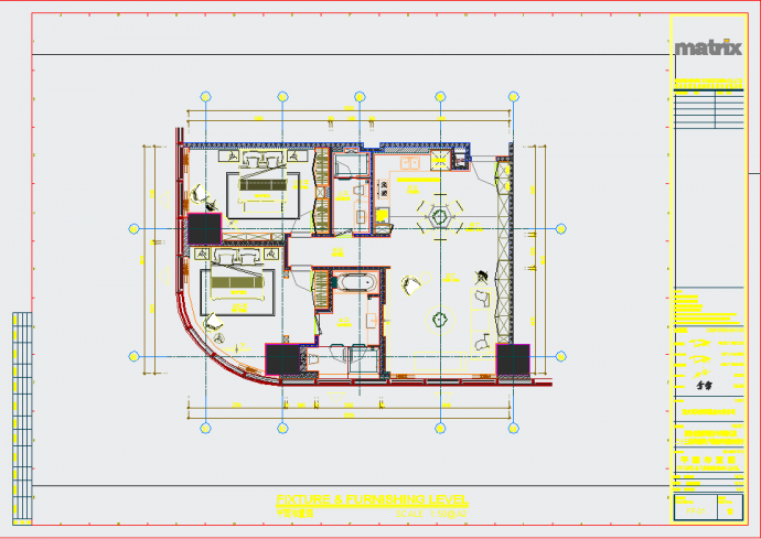 浙江现代风公寓样板间全套施工图CAD_图1