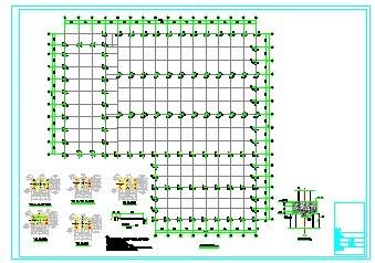 广东某厂房钢结构CAD图纸-图一