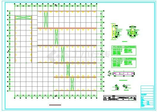 广东某厂房钢结构CAD图纸-图二