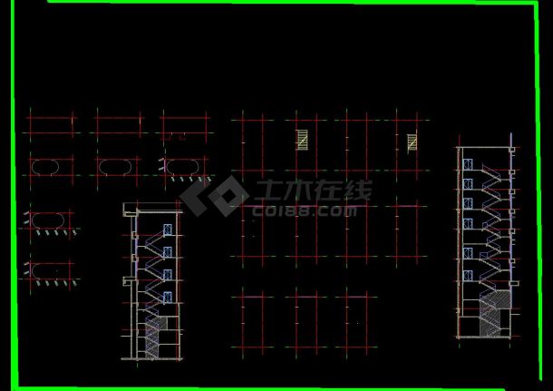 三甲医院建筑平面剖面设计施工图-图一