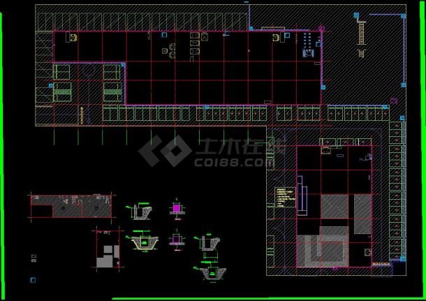 三甲医院建筑平面剖面设计施工图-图二