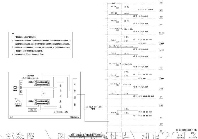 E-2-15-07 南区公共及应急广播系统图（1号楼）CAD图.dwg_图1