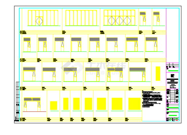 高层酒店式公寓建筑施工图CAD-图二