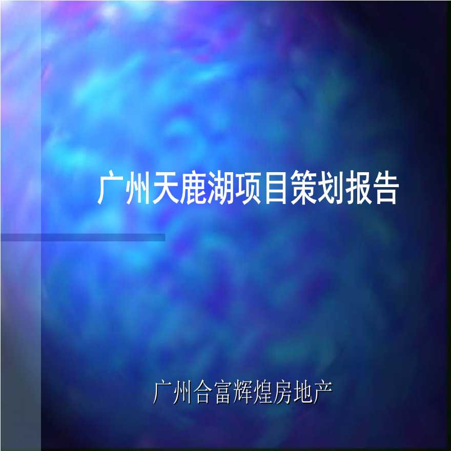 天鹿湖项目策划报告书.ppt