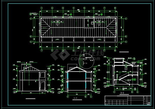 2层综合教学楼建筑结构设计施工图-图一