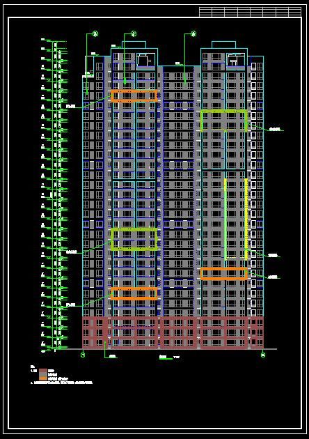 青年城30层4号高层住宅建筑结构设计施工图-图一