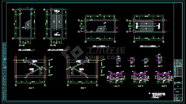 游乐园中式仿古2层1号商铺建筑结构设计施工图-图一