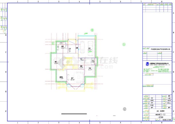 某独栋别墅建筑施工图CAD-图二