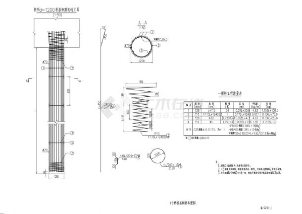 QL-SS-01-11桥桩基钢筋布置CAD图.dwg-图一