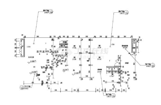 四川某办公楼17648-05-A-核心筒-2CAD图-图一