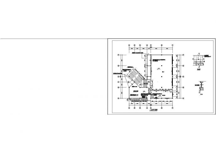 某地区西磁食堂设计建筑cad平面图_图1