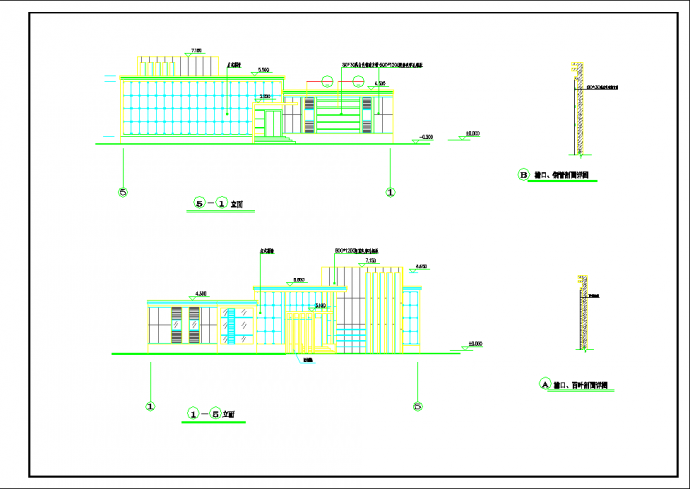 南京国电南自会所建筑设计CAD施工方案图_图1