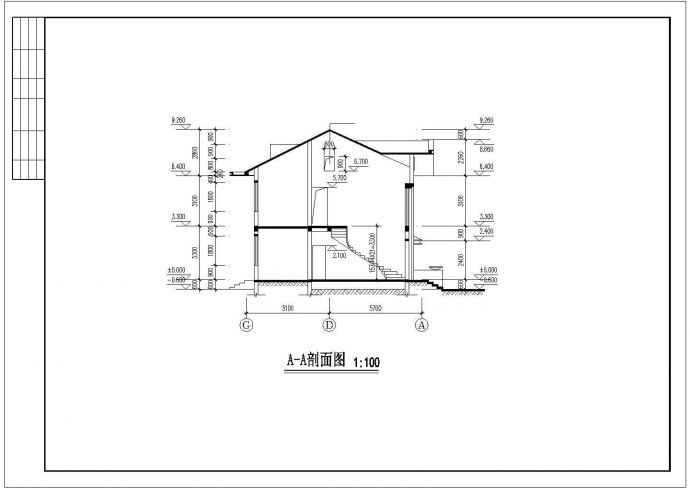 某地大型别墅建筑施工图（共14张）_图1