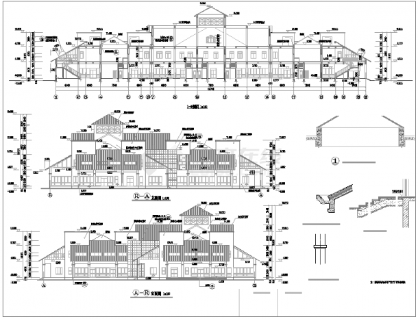 北美风情别墅建筑设计图（共11张）-图二