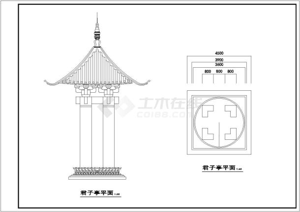 某旅游景点精品古建筑cad图纸全套-图一