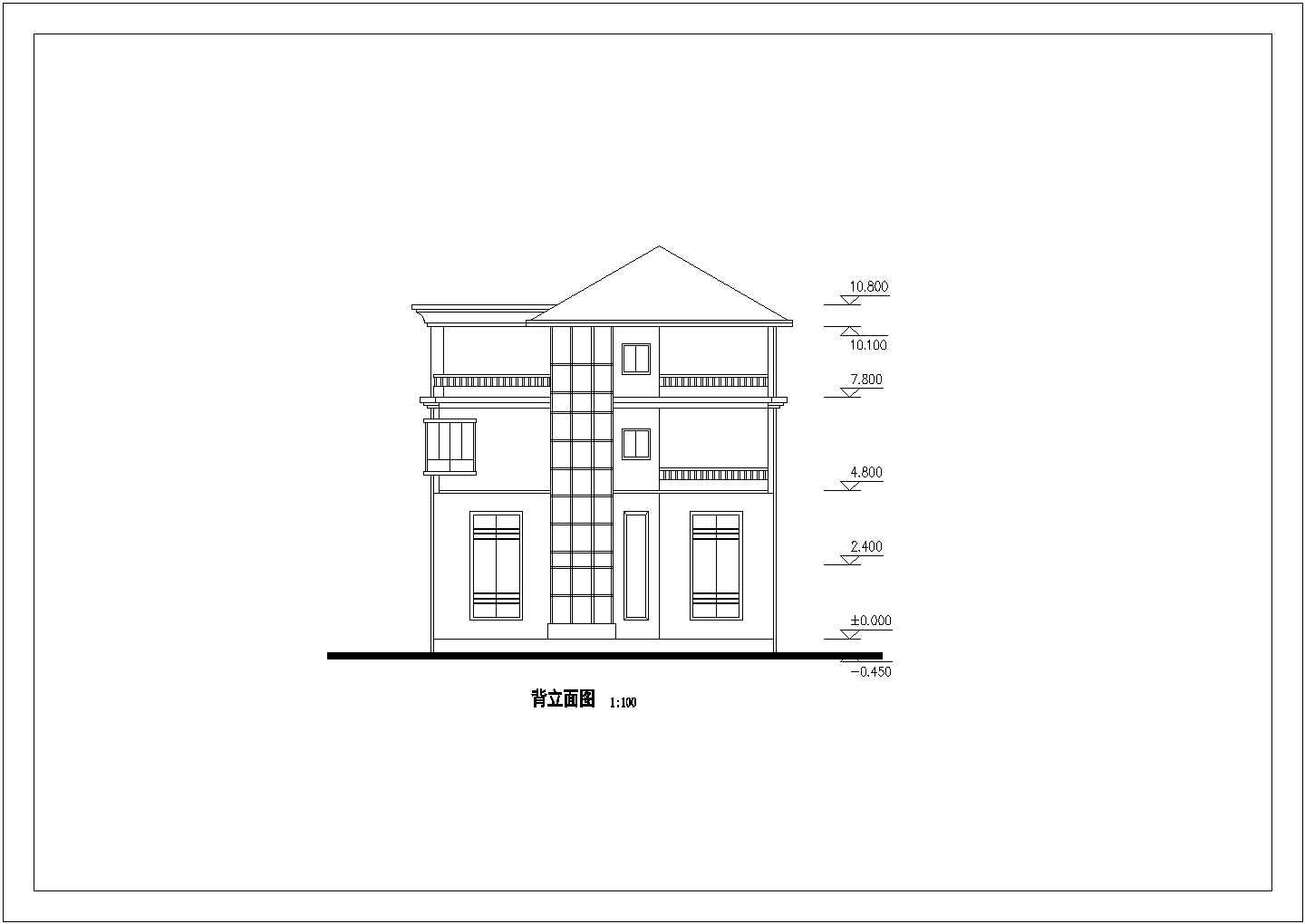 某地区三层别墅全套CAD设计图纸