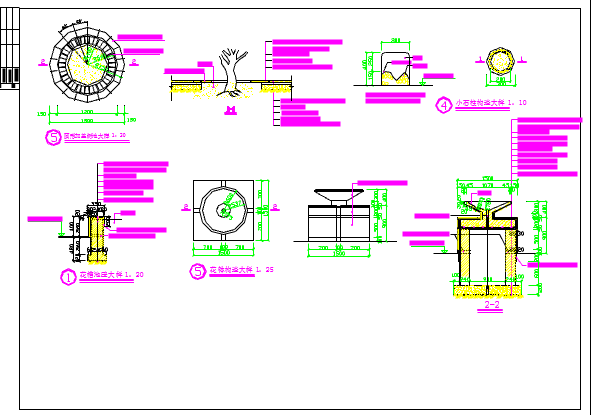 某地小型花园绿化设计施工图（全集）