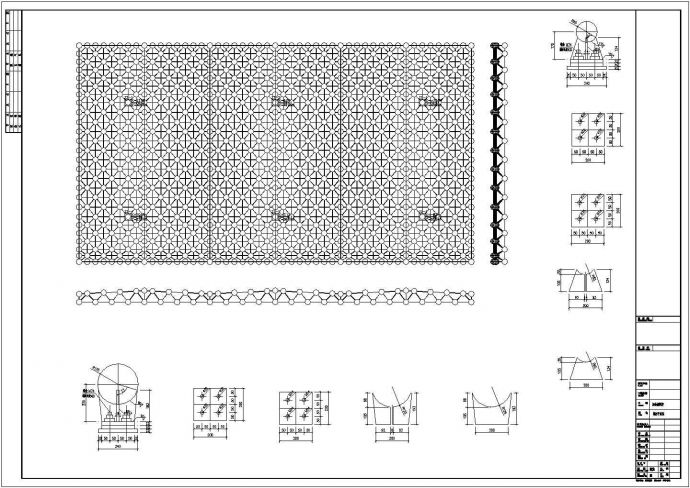 某地钢结构网架罩棚加油站结构设计施工图_图1