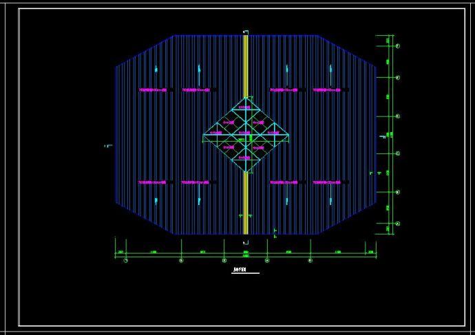 网架结构风雨球场建筑施工图_图1