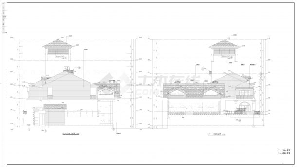 度假区4层游客接待中心建筑设计施工图-图一