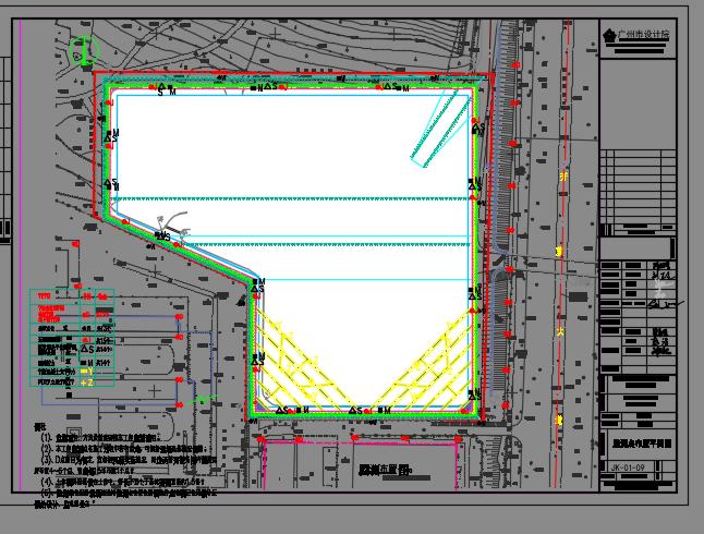 某职校项目基坑结构CAD施工图_图1