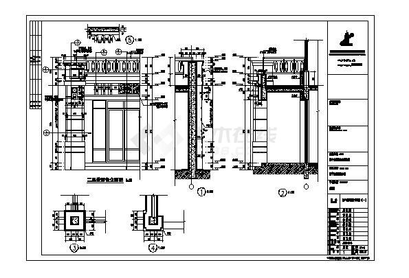 某四合院建筑CAD设计图-图二