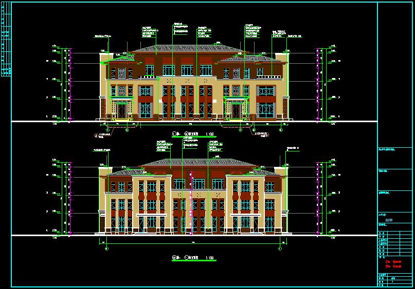3层独栋别墅含效果图建筑结构水电设计施工图