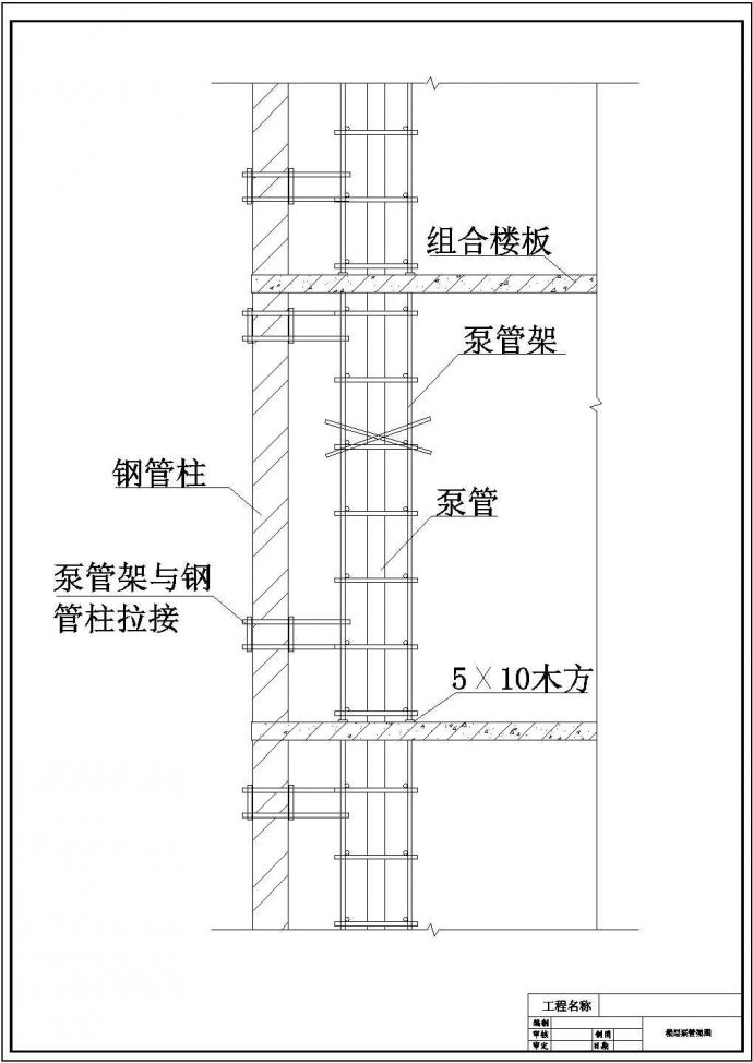 钢管混凝土顶升法浇筑施工方案（含相应CAD图）_图1